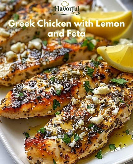 Greek Chicken with Lemon and Feta