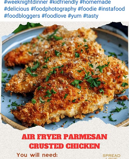 Air Fryer Parmesan Crusted Chicken