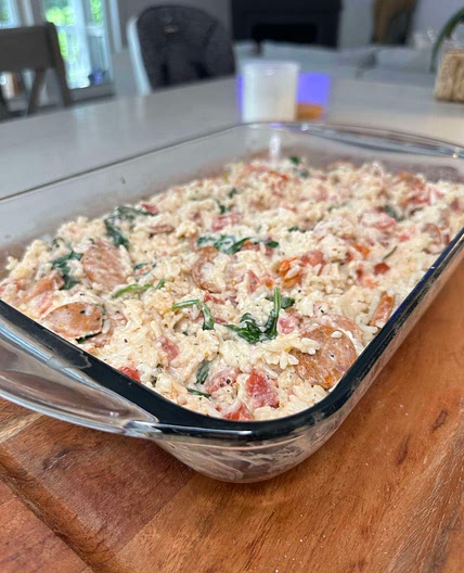 Smoked Chicken Sausage and Rice
