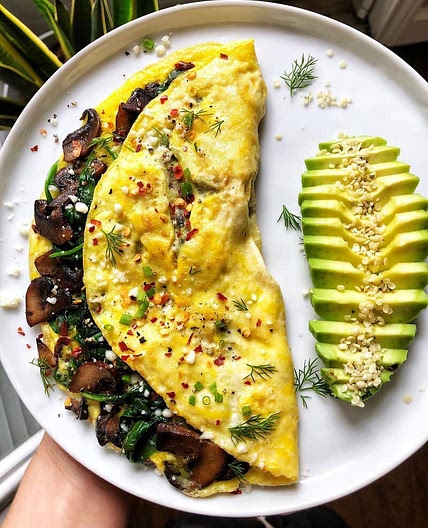 2 Minute Veggie Omelet