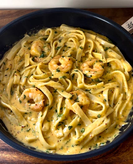 Knoblauch Garnelen Pasta