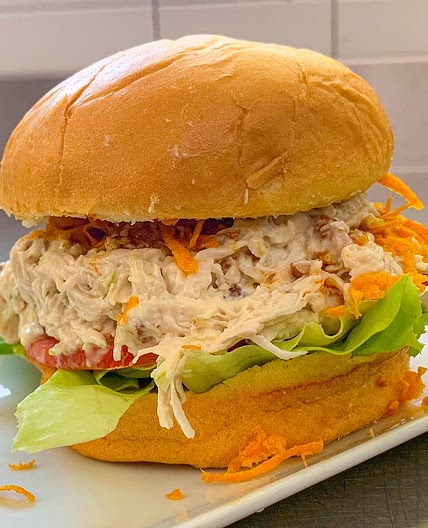 Peruvian inspired chicken sandwich