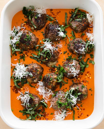 Mozzarella Stuffed Meatballs