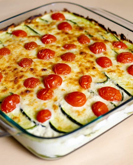 Tiramisu de courgettes et tomates cerises