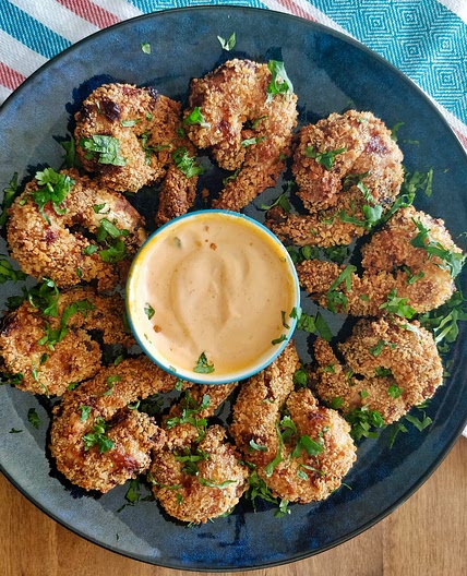 Air fryer Panko Crusted Prawns