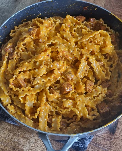 Spicy chorizo pasta