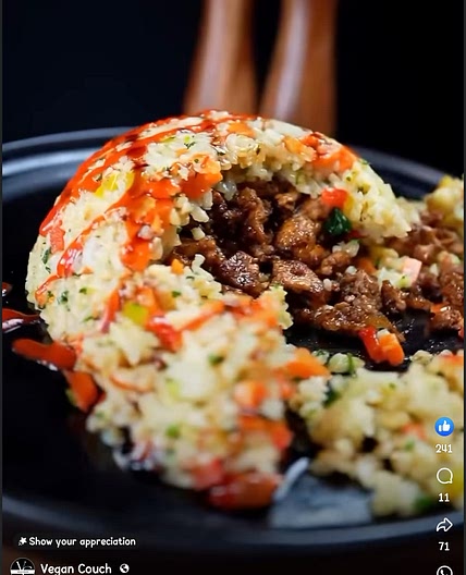 Veggie Rice with Tofu Ragout