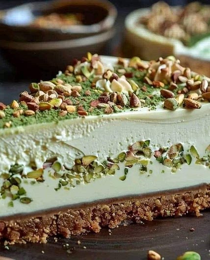 Pistachio cheesecake 