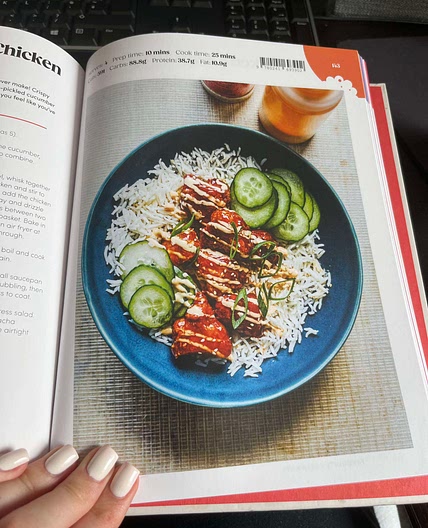 Sticky Korean popcorn chicken rice bowl