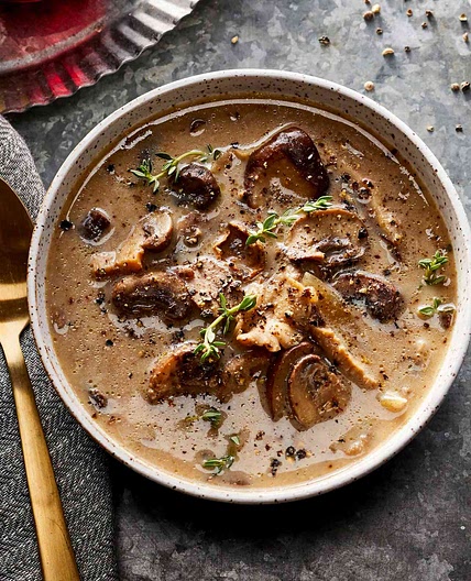 Slow-Cooker Mushroom Soup with Sherry