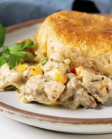 Slow-Cooker Creamy Chicken Pot Pie