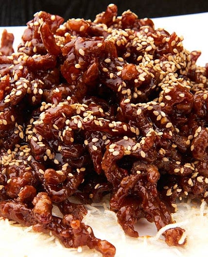 shredded sweet crispy beef