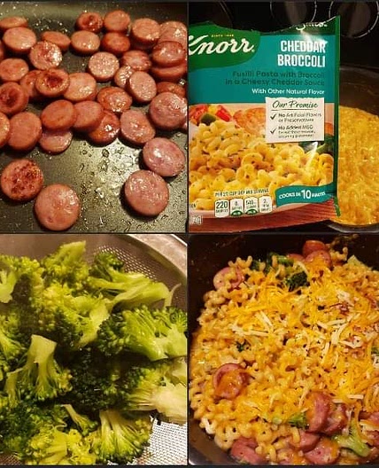 Cheddar Broccoli Smoked Sausage Pasta