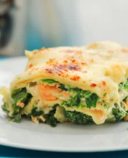 Lach-Lasagne mit Spinat