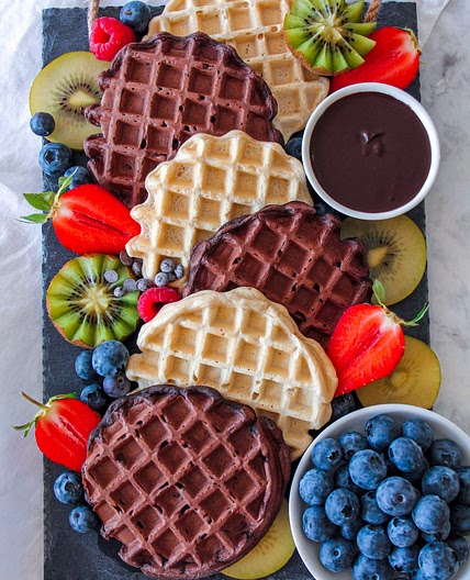 Fluffige vegane high-protein Waffeln