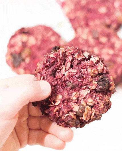 Raspberry Banana Cookies
