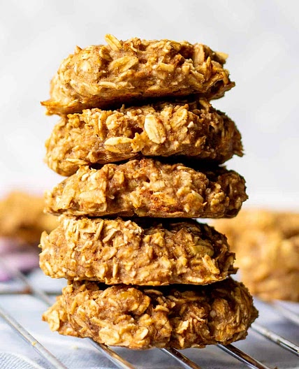 3 Ingredient Banana Oatmeal Cookies (no egg, no flour)