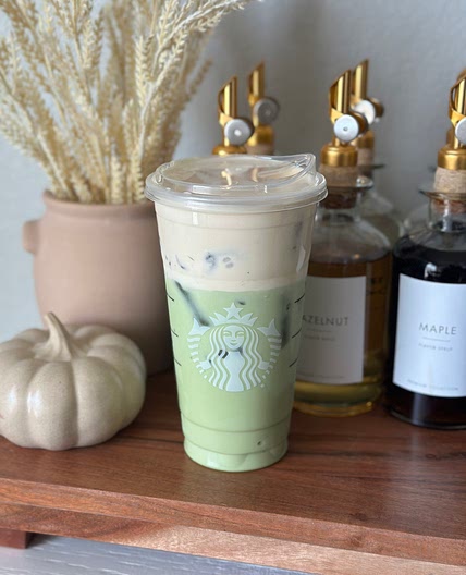 Matcha Latte with Pumpkin Cold Foam