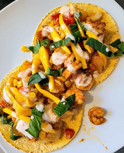Sheet Pan Pineapple Shrimp Tacos