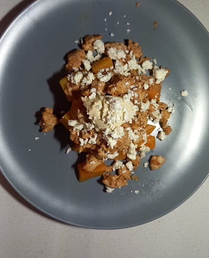 Baked Butternut with Chicken Mince