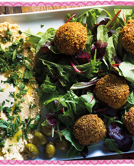 STEP 2 Really Green Falafels with Low-Fat Hummus