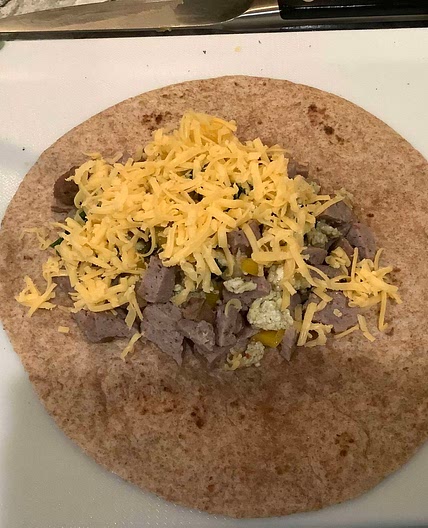 Turkey Sausage Breakfast Burrito 
