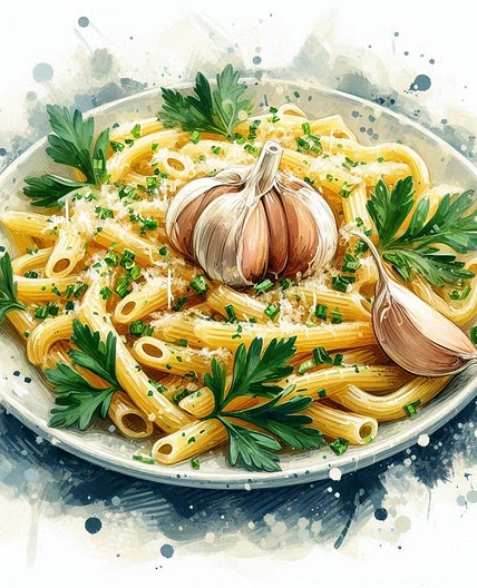 Pâtes à l'ail