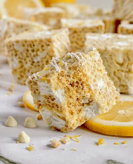 Lemon Rice Krispie Treats (Gluten-Free & Vegan)