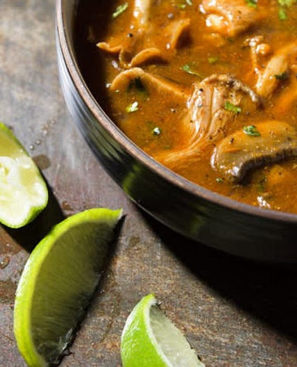 Red Chili Soup w/ Mushrooms