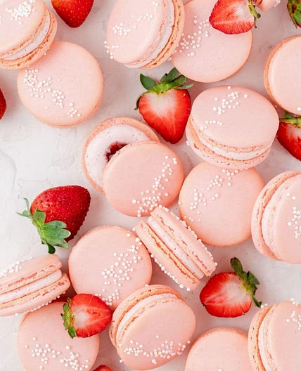 Strawberry Macarons