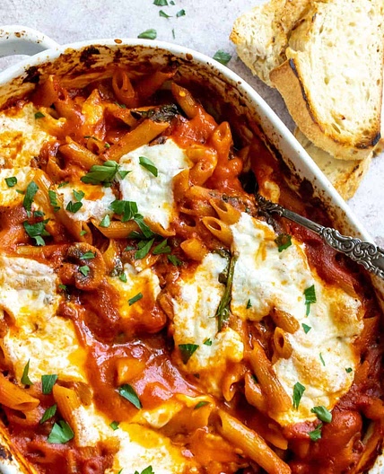 Baked Penne Pasta With Mozzarella