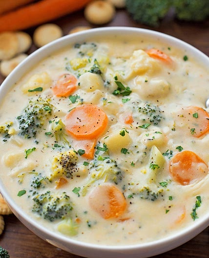 Cheesy Vegetable Chowder Recipe