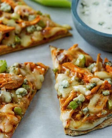 Buffalo Chicken Tortilla Pizza(After 3rd Week)