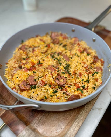 Cheesy Campfire Rice