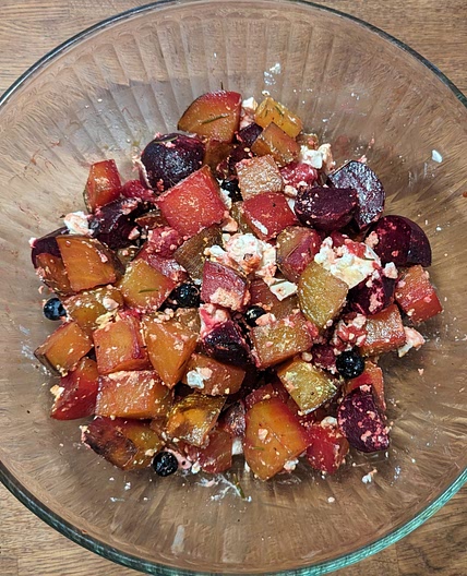 Roasted Beets with Feta