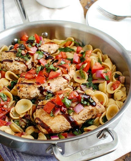 Bruschetta Chicken Orecchiette Pasta