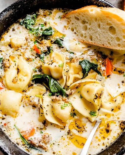 Creamy Sausage Tortellini Soup