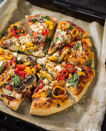 Gemüsepizza: 1 Blech