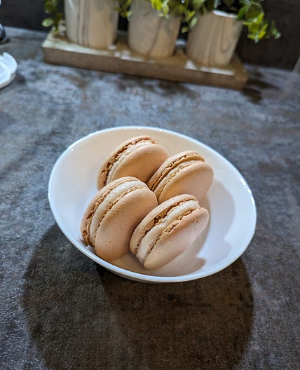 Macarons with Raspberry buttercream and jam