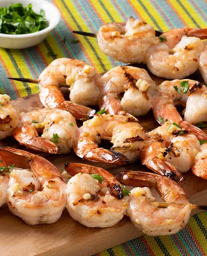 Grilled Garlic Butter Shrimp