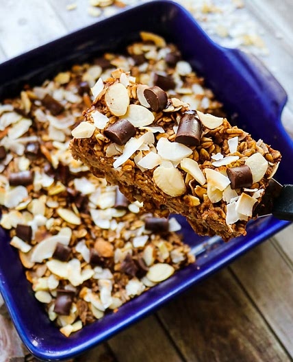 Almond Joy Oatmeal Breakfast Bars
