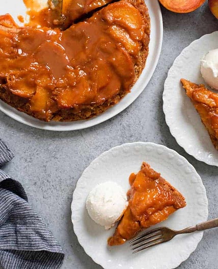 Caramel Peach Dump Cake Recipe