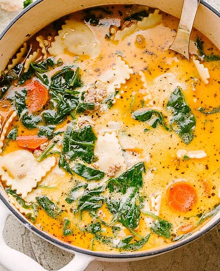 Creamy Ravioli Soup