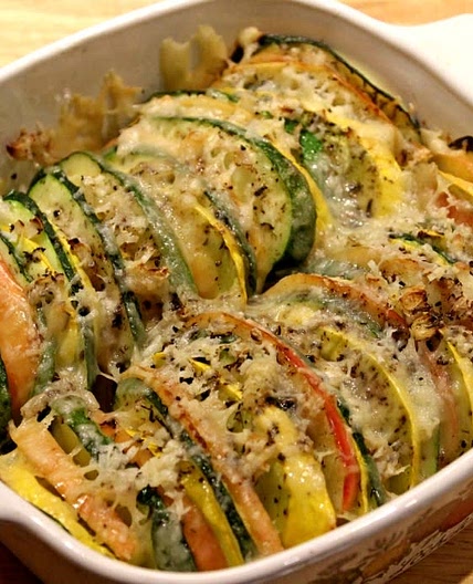 Cheesy Zucchini-Apple Tian