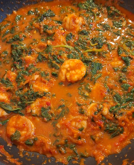 Krabben-Spinat-Pfanne