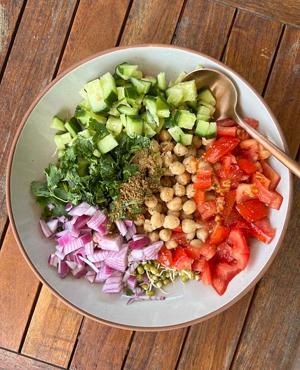 Sprouted Mung Bean Salad