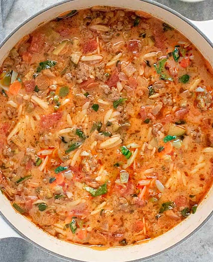 Italian Sausage Orzo Soup
