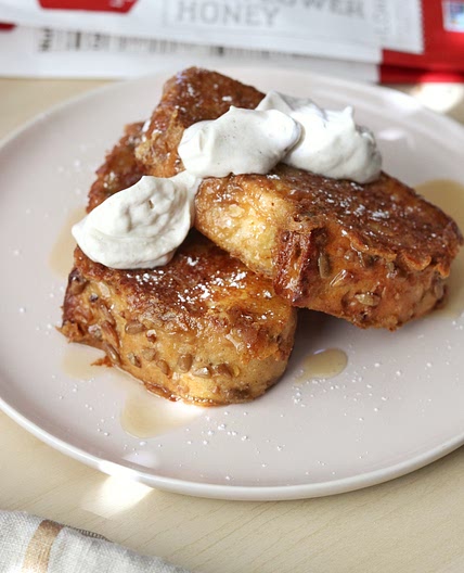Fancy Pumpkin Spice French Toast with Cinnamon Whipped Cream Recipe - TheFancyNavajo