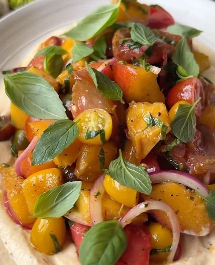Peach Bruschetta 🍑
