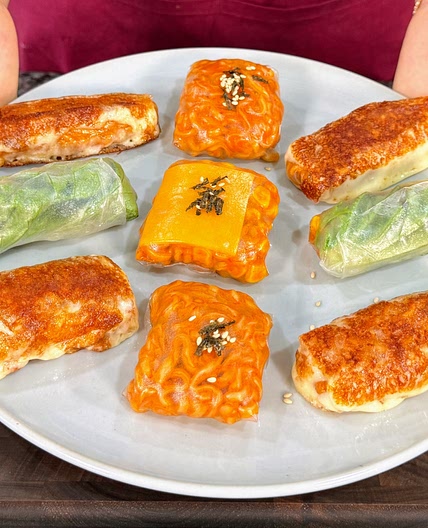 Amazing Korean Fire Noodle Rice Paper Rolls✨